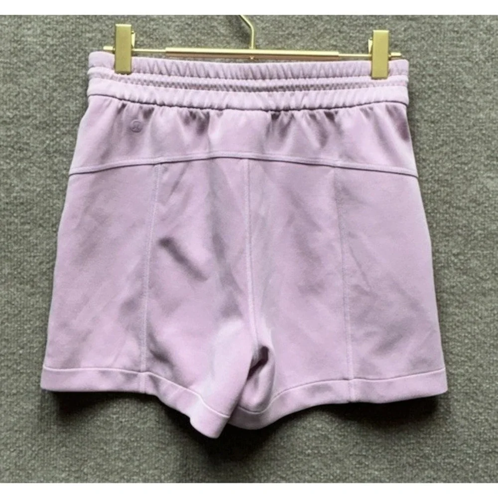 LULULEMON Shorts Softstreme High-rise Rose Blush Pink Pockets Drawstring Size 4